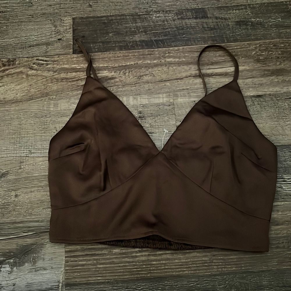 Satin crop top